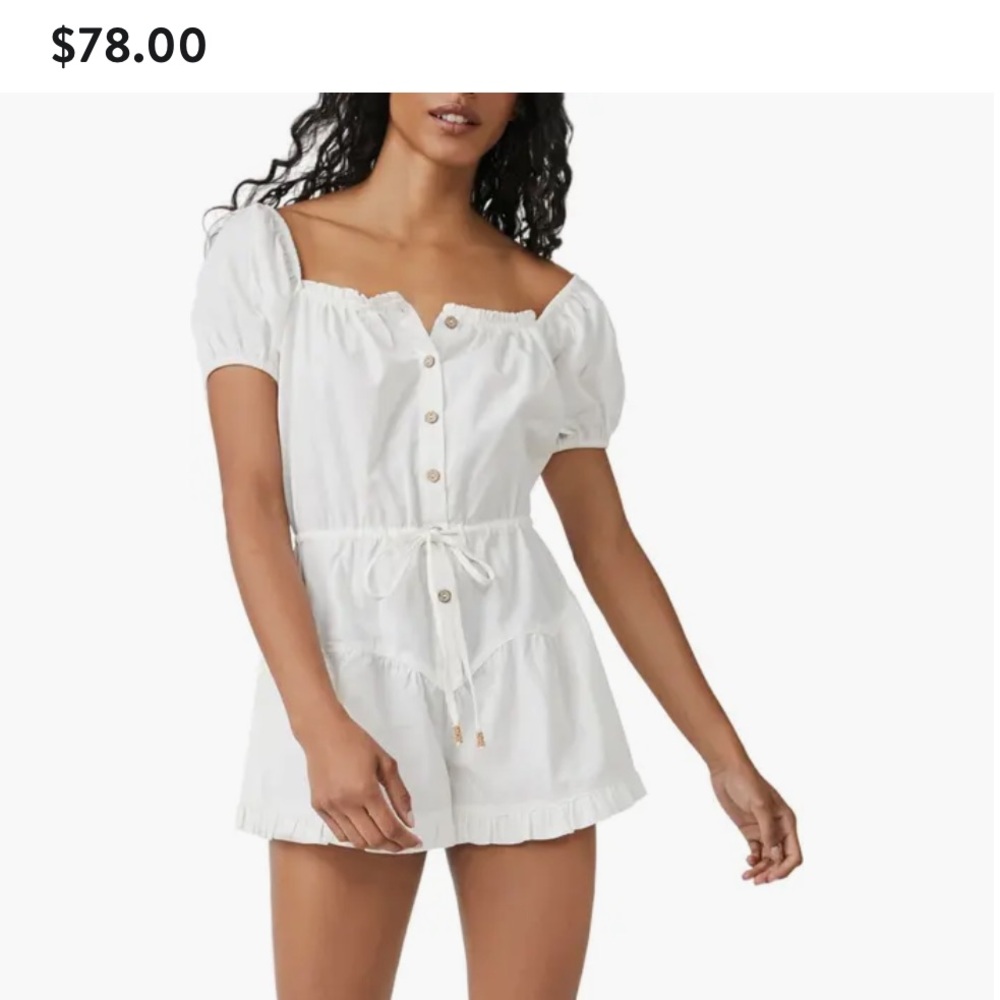 Free People A Sight For Sore Eyes Cotton Romper NWT